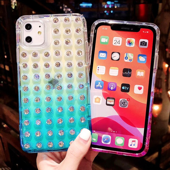 Glitter Bling Transparent Phone Case 3D Diamond iPhone Cover