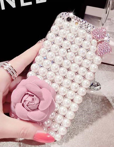 Pearl Rhinestone Diamond Crystal Glitter Phone Case luxury IPhone Case