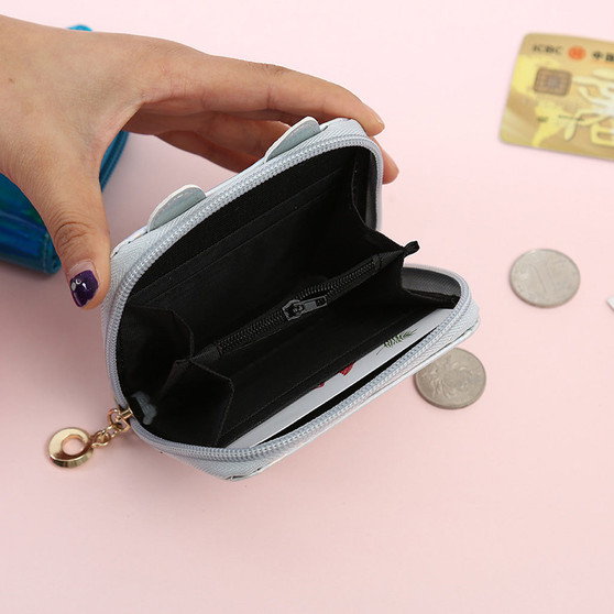 Fashion Laser Hologram Women Wallet Cartoon Cat Coin Purse