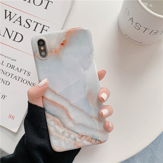 Smooth Jade Marble Phone Case For iphone X XS Max XR 6 6s 7 8 Plus