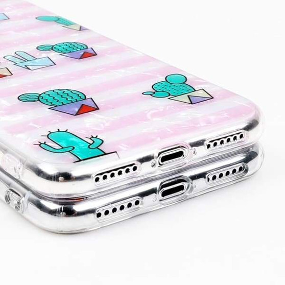 Cute Shiny Cactus Flower Phone Cases For iPhone