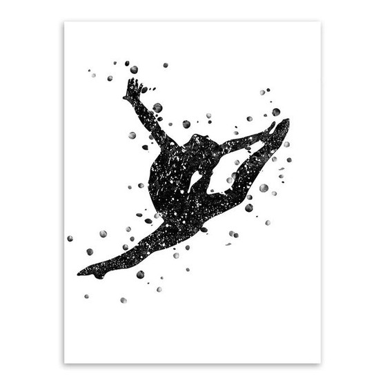 3 Piece Modern Watercolor Abstract Dance Sport Art Print Poster Beautiful Girl Room Wall Pictures Canvas Paintings Home Decor