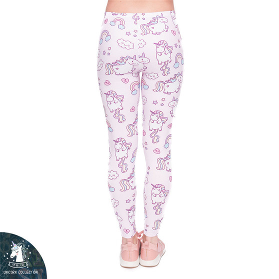 Women Legging Unicorns World Printing Fashion Leggings Elegant Cozy Woman High Waist Pants