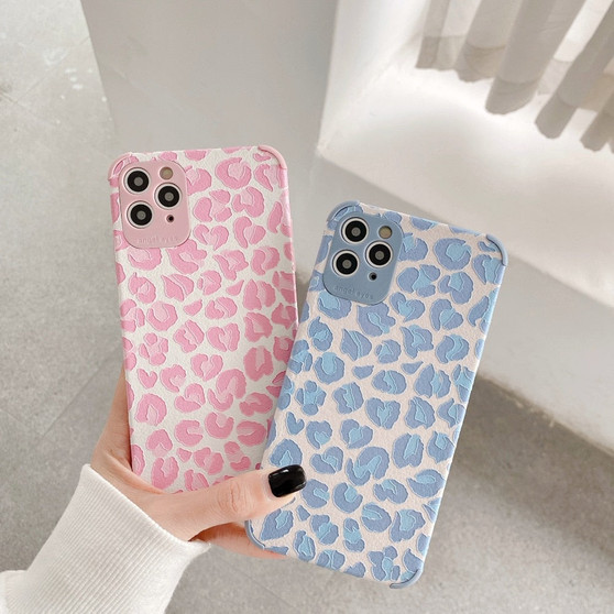 3D Relief Leather Soft Silicone Leopard Print Phone Cases For iPhone 11 Pro