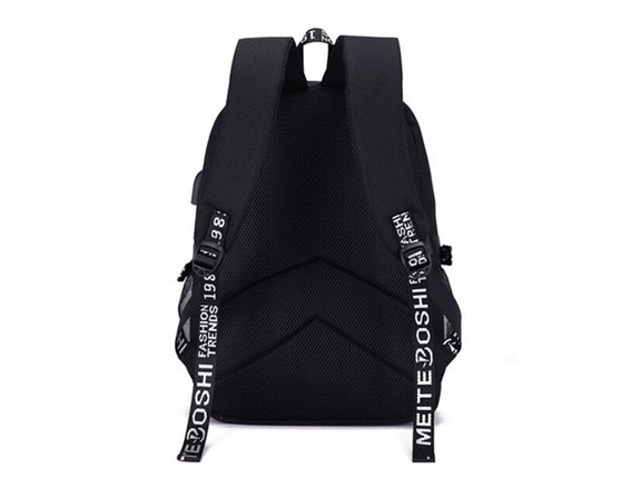 Haikyuu!! Karasuno Koukou USB charging mochila Hinata Shoyo Backpack