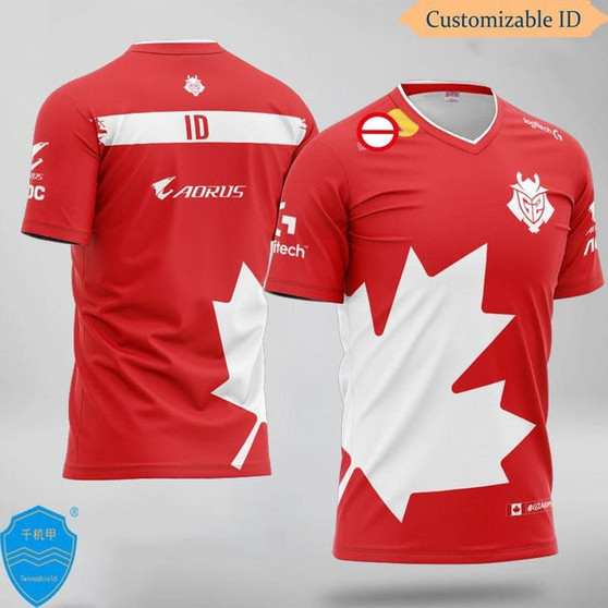 E-Sports Team G2 Uniform 2020 Canada Jersey Fans Game T-shirt