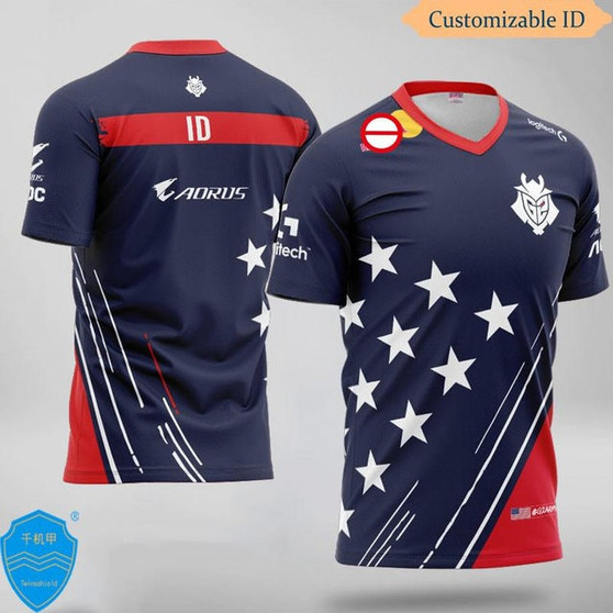 LOL CSGO Team G2 Uniform 2020 USA Jersey Fans Game T-shirt