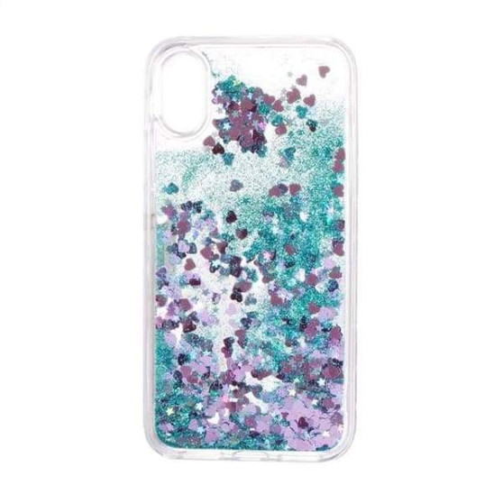Liquid Glitter Bling Quicksand Clear iOS icons iPhone Case