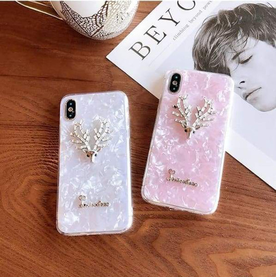 Luxury Rhinestone Deer Shell Phone Case For iPhone