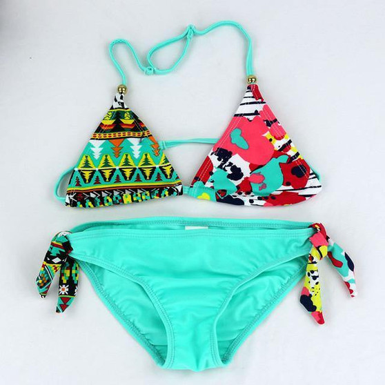 New Children clothing Swimwear Baby Girls Kids Cartoon cute Bikini girls split Two Pieces swimsuit Bathing suit Beachwear