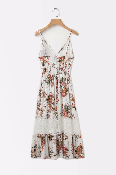Sexy Vacation Style Printed Beach Strap Long Dress