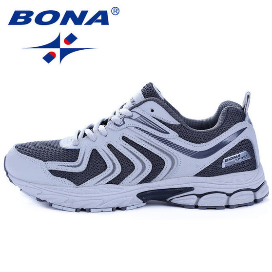 BONA New Arrival Hot Style Men Running Shoes Lace Up Sneakers
