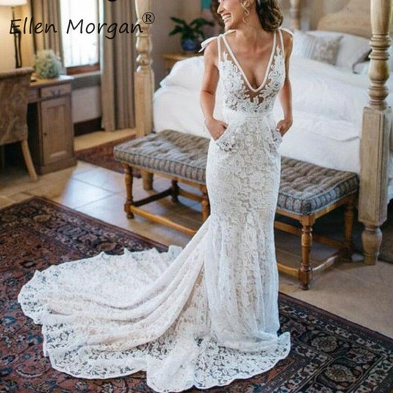 Lace Bohemia Mermaid Wedding Dress