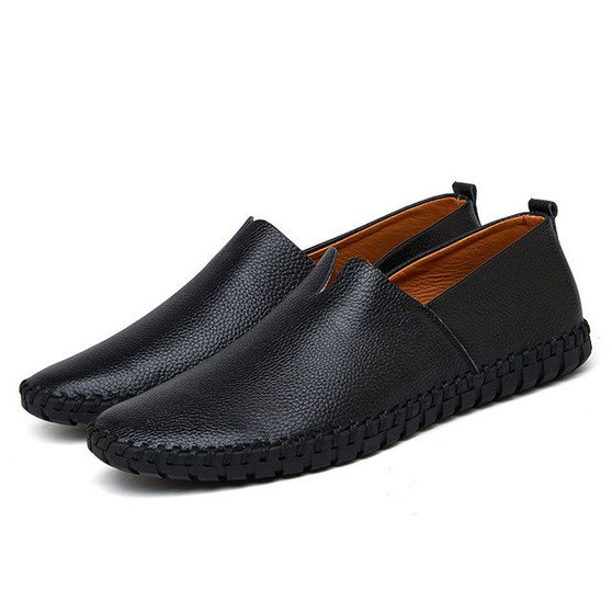 Men Casual Driving Shoes 2019 Men Leather Loafers Shoes Fashion Handmade Soft Breathable Moccasins Flats Slipe on Footwear