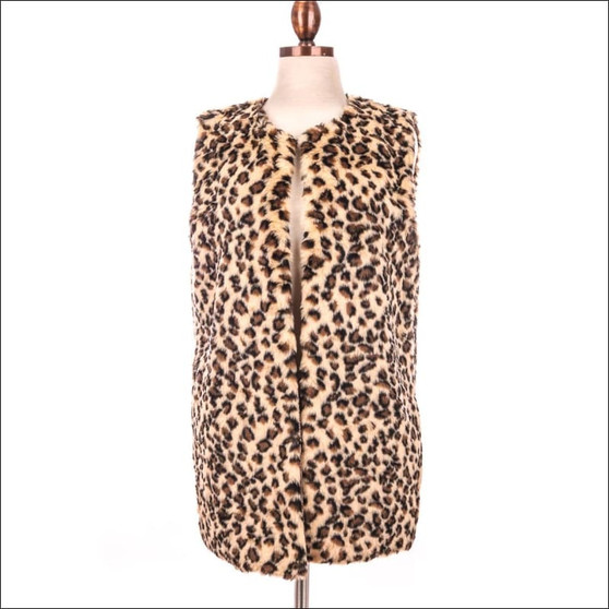 Cheetah Faux Fur Vest