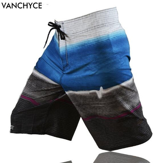 VANCHYCE  Summer Shorts Men Board Shorts Brand Swimwear Men Beach Shorts Men Bermuda Short Quick Dry Silver Men's Boardshorts