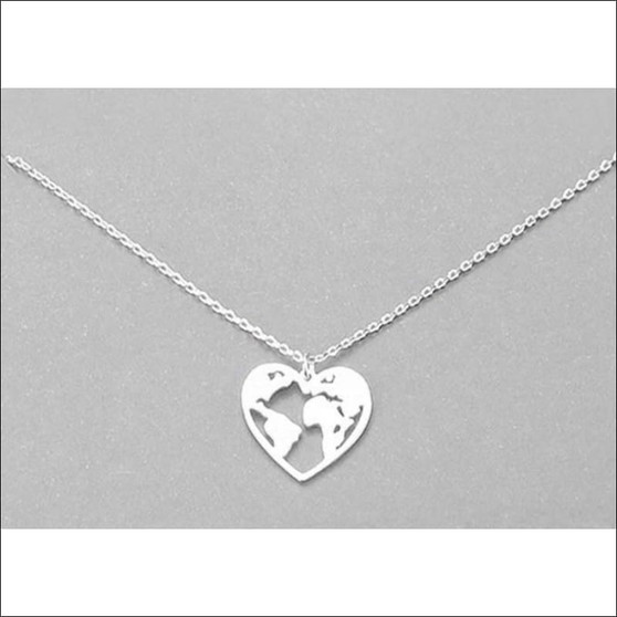 I Love The World Necklace