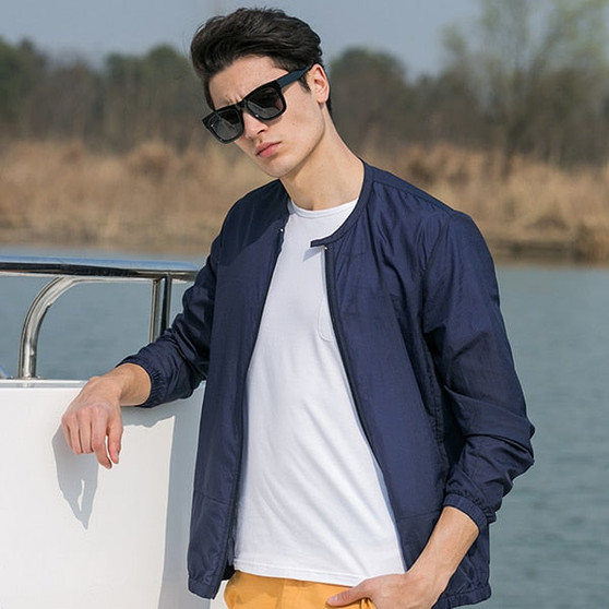 Summer sun protection clothing men jacket