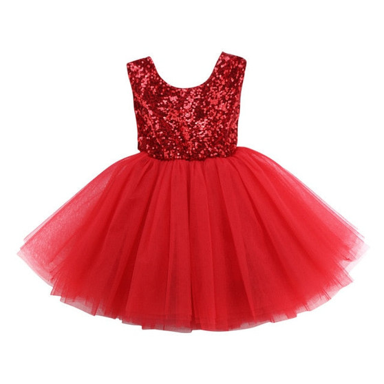 Princess Kids Baby Dress For Girls Fancy Wedding Dress Sleeveless Sequins Party Birthday Baptism Dress For Girl Summer Dresses