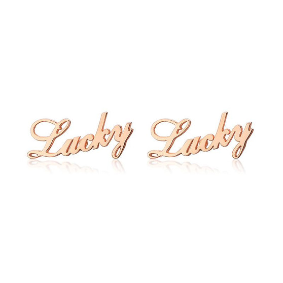 Stainless Steel Custom Name Stud Earrings Personalized Nameplate Handmade Jewelry For Women Girls Custom Earrings Jewelry Bijoux