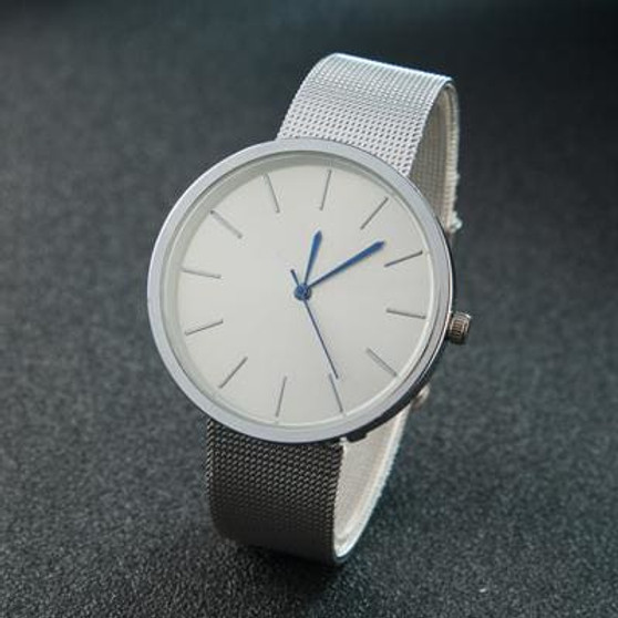 New Fashion Simple Style Women Watch Casual Steel Mesh Quartz Wristwatch Ladies Analog Men Watches