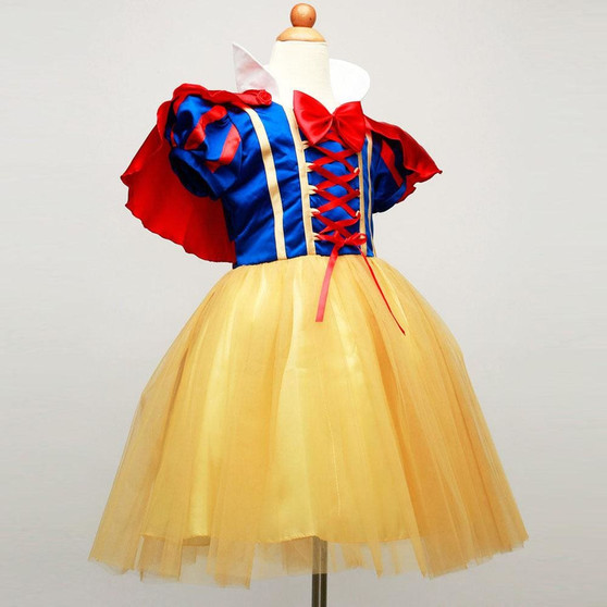 New Summer Girls Snow White Princess Dresses Kids Girls Halloween Party Christmas Cosplay Dresses