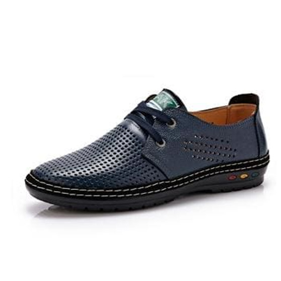 Genuine Leather Men casual shoes Summer 2017 Breathable Soft Driving Men's Handmade chaussure homme