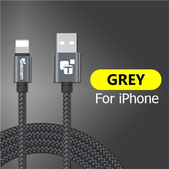 Tiegem USB Cable For iPhone 7 8 6 5 6s S plus X XS MAX XR Cable Fast Charging Cable Mobile Phone Charger Cord Usb Data Cable 3M