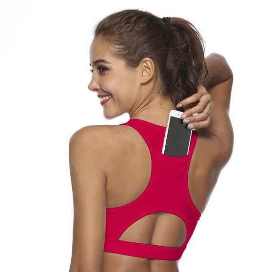 woman sports bra，Back phone bag