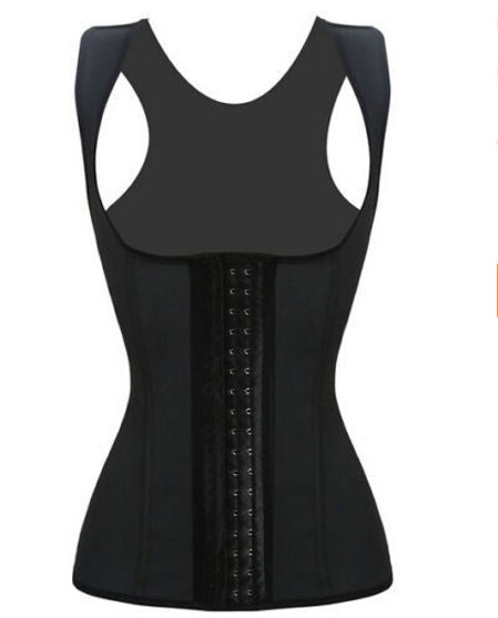Women's Vest Style Latex Underbust Corset Waist Trainer Cincher Body Shaper Shapewear