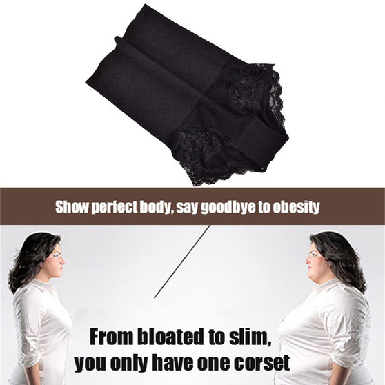 Women Body Shaper Control Tummy Slim Corset High Waist Lace Shapewear Underwear