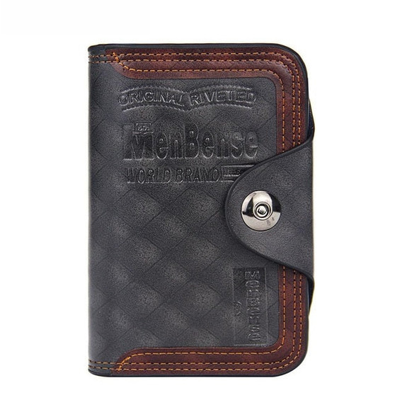 men's wallet magnetic snap  wallet leather