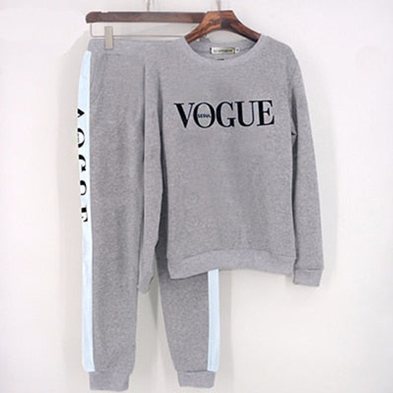 Autumn Winter Long Sleeve Tracksuits Two Piece Suit Sportswear Outfit