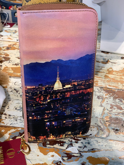 wallet Torino in real leather with Italian pictures handmade in Italy