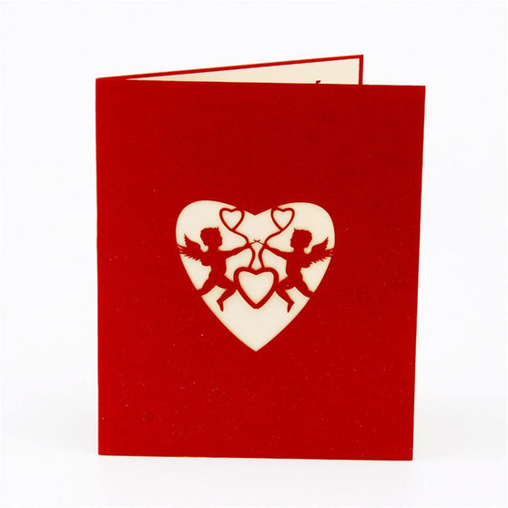 Love Heart Greeting Card/ 3D Pop Up Design Holiday Card