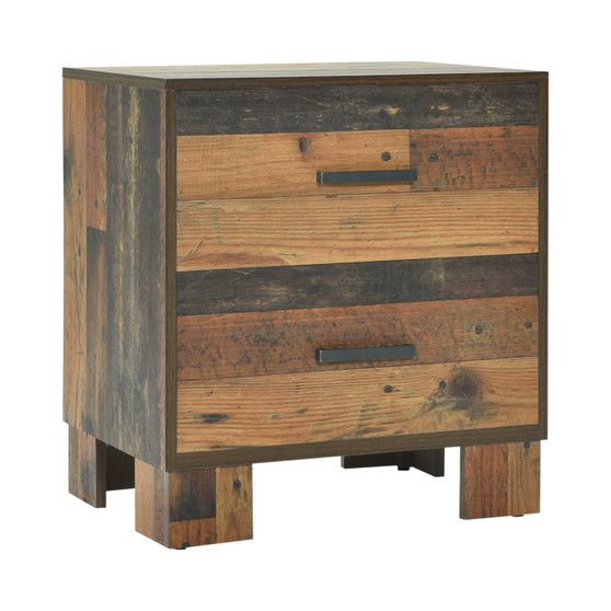 Sidney 2-Drawer Nightstand Rustic Pine