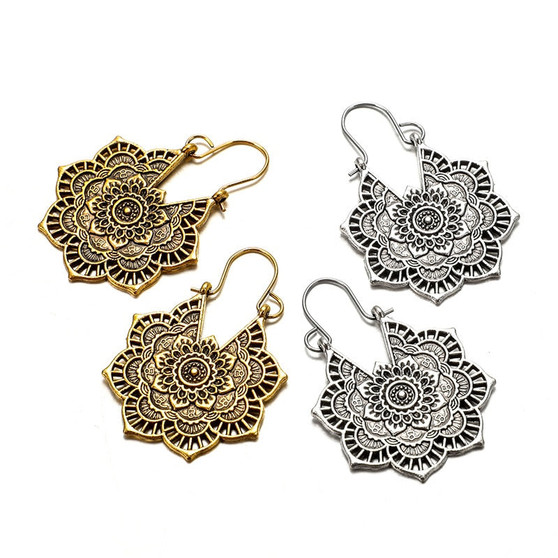 Ethnic Mandala Dangle Earrings