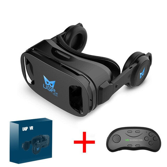 UGP U8 VR Headset version IMAX Virtual Reality Helmet 3D Movie Games With Headphone for Smartphones