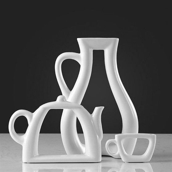 Tea-Shaped Ceramic Vase