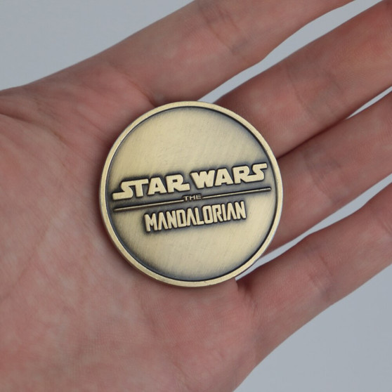 Star Wars The Mandalorian Collect Coin Bounty Hunter Boba Fett Baby Yoda Coin Metal  Accessories Prop