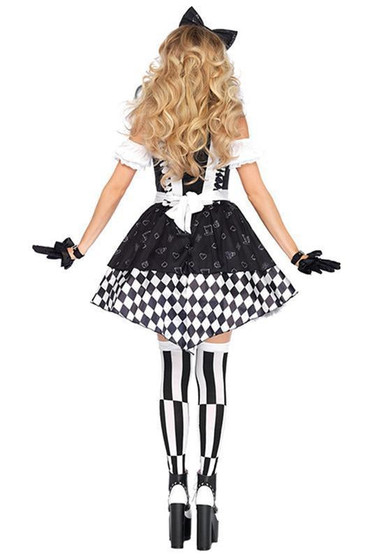 BFJFY Women's Alice Maid Dress Halloween Circus Clown Cosplay Costume