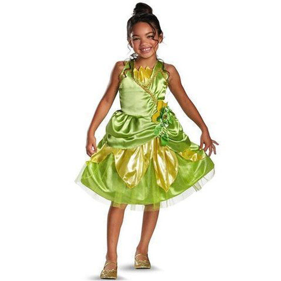 BFJFY Girls Tiana Sparkle Classic Princess Costume