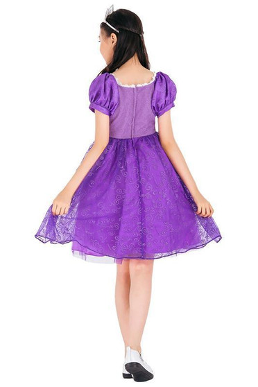 BFJFY Halloween Girl's Purple Princess Dress Fancy Cosplay Costume