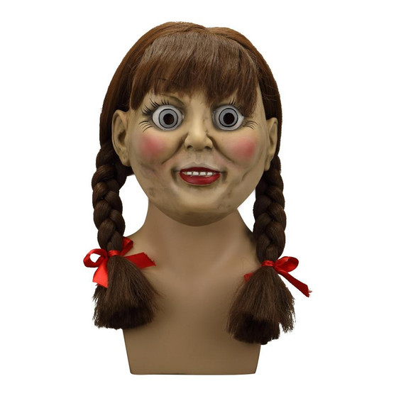 2019 The Conjuring Annabelle Mask Latex Cosplay Halloween Scary Movie Adult Mask Props