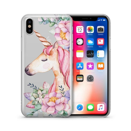 Floral Unicorn iPhone & Samsung Clear Phone Case