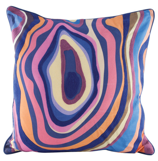 Vibrant Agate Pillow With Goose Down Insert - Style: 7981784