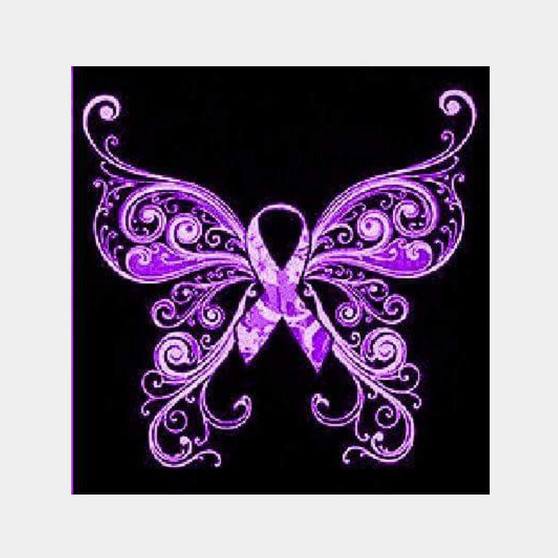 5D DIY Diamond Painting Purple Ribbon Butterfly - craft kit