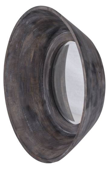 White Washed Grey Porthole 22in. Round Wall Mirror - Style: 7789938