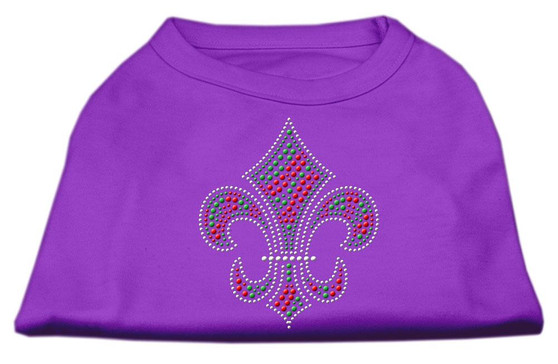 Holiday Fleur De Lis Rhinestone Shirts Purple