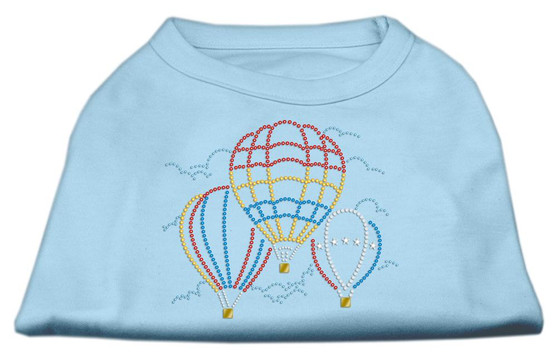 Hot Air Balloon Rhinestone Shirts Baby Blue
